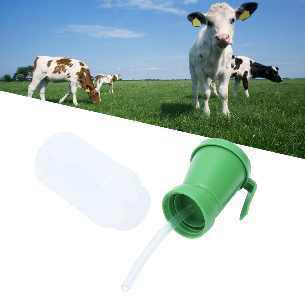 Teat Dip Cup Non Reflow Nipple Dip Cup Green Prevent Infection Teat Cleaning Cup for Cow Sheep Goat