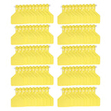 100Pcs Plastic Integrated Ear Tag Kit Livestock Farm Ear Label Tag for Cow Cattle Identification Yellow
