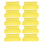 100Pcs Plastic Integrated Ear Tag Kit Livestock Farm Ear Label Tag for Cow Cattle Identification Yellow