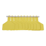 100Pcs Plastic Integrated Ear Tag Kit Livestock Farm Ear Label Tag for Cow Cattle Identification Yellow - Side View