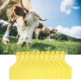 100Pcs Plastic Integrated Ear Tag Kit Livestock Farm Ear Label Tag for Cow Cattle Identification Yellow