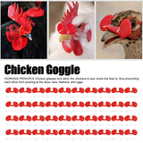1000Set 6cm Chicken Blinders with Holes Plastic Anti Pecking Chicken Eye Glasses Goggles Accessory - Extra Image