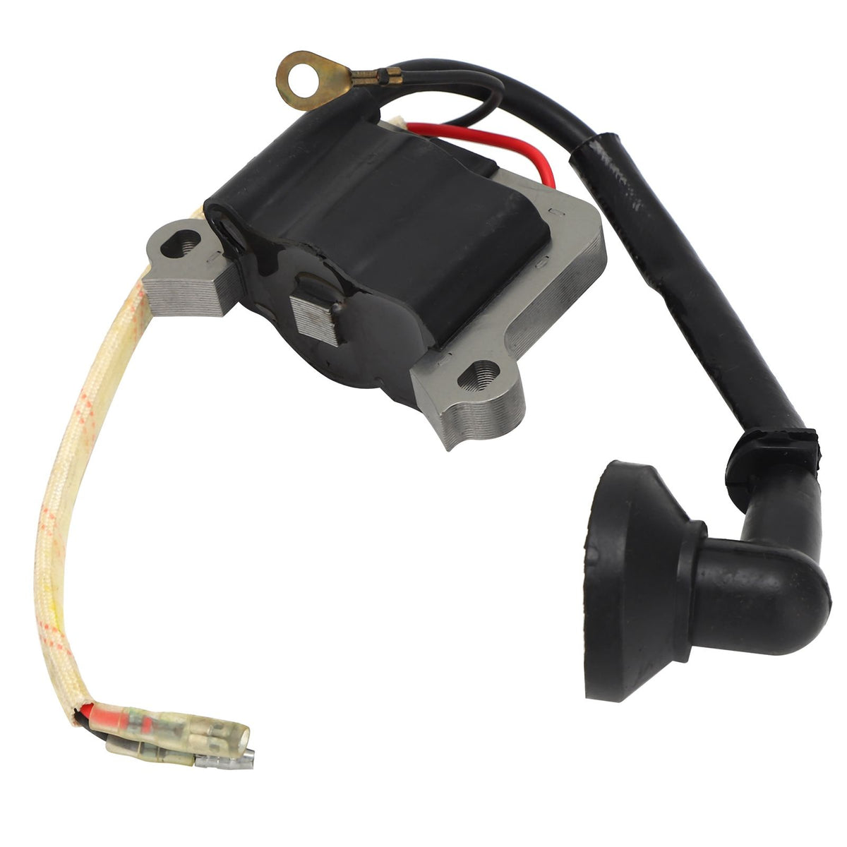 Lawn Mower Ignition Coil Plastic Case Manganese Steel Silicone Ignition Coil Fit for 43CC 52CC CG430 CG520