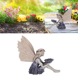 Sitting Fairy Statue Decorative Sunflower Fairy Ornament for Gardening Outdoor Home
