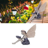 Sitting Fairy Statue Decorative Sunflower Fairy Ornament for Gardening Outdoor Home