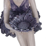 Sitting Fairy Statue Decorative Sunflower Fairy Ornament for Gardening Outdoor Home