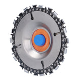 Wood Carving Disc Saw Disc Grinding Wheel Woodworking Shaping and Cutting Disk for 4in 22 Teeth Angle Grinder - Front View