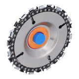 Wood Carving Disc Saw Disc Grinding Wheel Woodworking Shaping and Cutting Disk for 4in 22 Teeth Angle Grinder - Top-Down View
