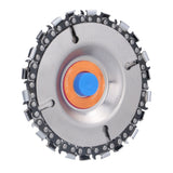 Wood Carving Disc Saw Disc Grinding Wheel Woodworking Shaping and Cutting Disk for 4in 22 Teeth Angle Grinder - 45-Degree Angle