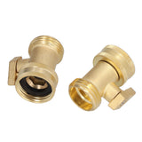 2PCS G3/4 Shut Off Valve Garden Hose Brass Stop Valve with 2 Way Screw Interface for Irrigation Equipment