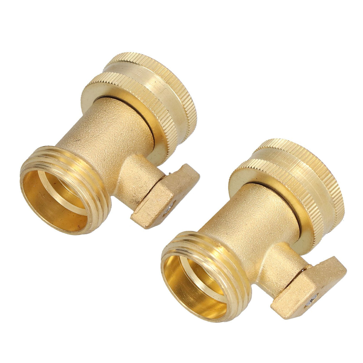 2PCS G3/4 Shut Off Valve Garden Hose Brass Stop Valve with 2 Way Screw Interface for Irrigation Equipment