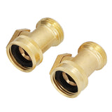 2PCS G3/4 Shut Off Valve Garden Hose Brass Stop Valve with 2 Way Screw Interface for Irrigation Equipment