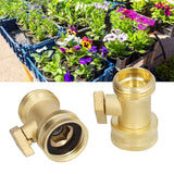 2PCS G3/4 Shut Off Valve Garden Hose Brass Stop Valve with 2 Way Screw Interface for Irrigation Equipment - Extra Image