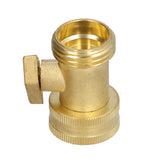 2PCS G3/4 Shut Off Valve Garden Hose Brass Stop Valve with 2 Way Screw Interface for Irrigation Equipment