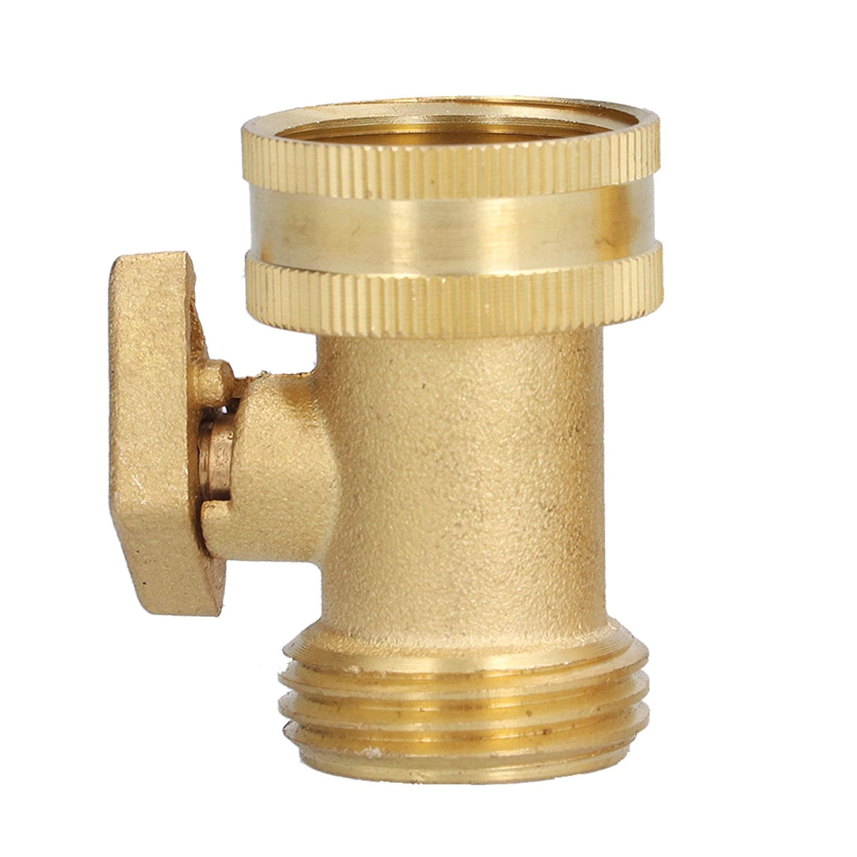 2PCS G3/4 Shut Off Valve Garden Hose Brass Stop Valve with 2 Way Screw Interface for Irrigation Equipment