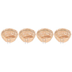 4pcs Bamboo Bird Nest Handmade Weaving Breeding Resting Bird House with Hook for Parrots Canary