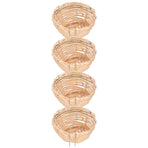 4pcs Bamboo Bird Nest Handmade Weaving Breeding Resting Bird House with Hook for Parrots Canary
