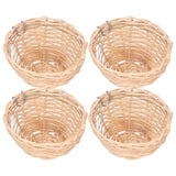4pcs Bamboo Bird Nest Handmade Weaving Breeding Resting Bird House with Hook for Parrots Canary - Close-Up Angle