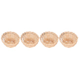 4pcs Bamboo Bird Nest Handmade Weaving Breeding Resting Bird House with Hook for Parrots Canary