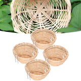 4pcs Bamboo Bird Nest Handmade Weaving Breeding Resting Bird House with Hook for Parrots Canary - Extra Image