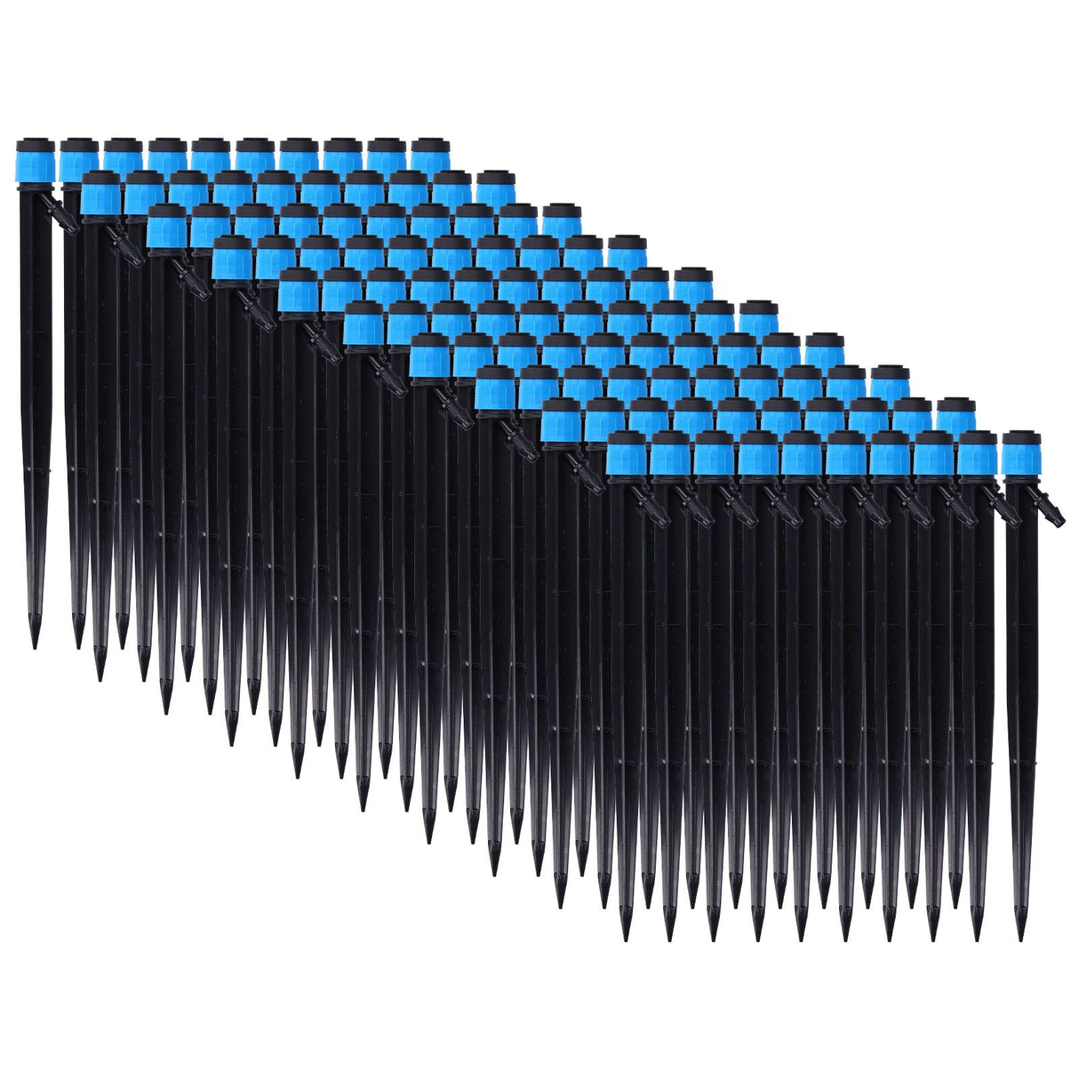 100Pcs/Bag Drip Irrigation Emitters 18cm Universal 360 Degree Drip Sprinkler Head for 4/7mm Tube