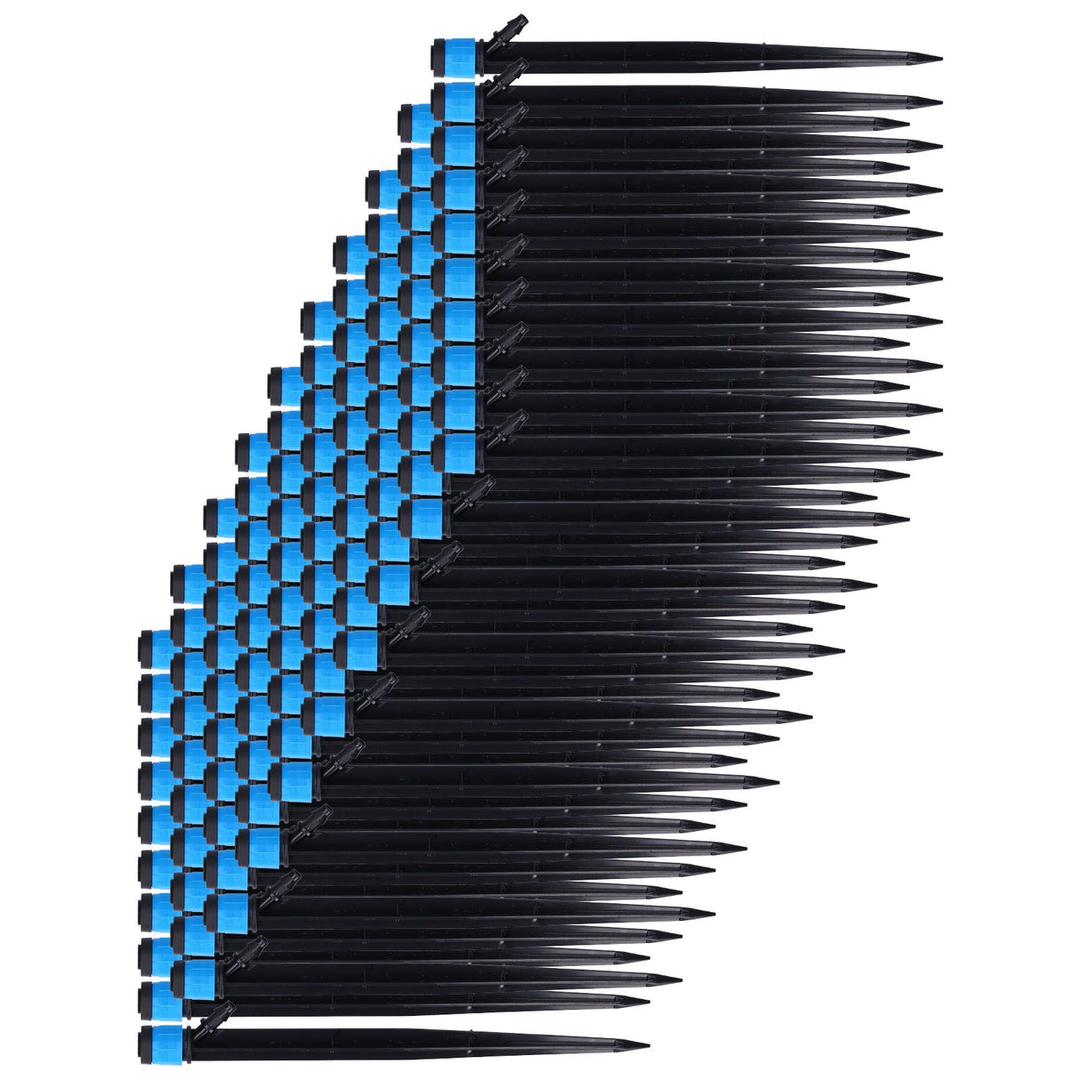 100Pcs/Bag Drip Irrigation Emitters 18cm Universal 360 Degree Drip Sprinkler Head for 4/7mm Tube