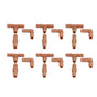 18Pcs Irrigation Fittings Kit Brown Water Barbed Coupling Connecter for 16mm Pipes