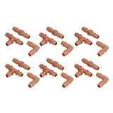 18Pcs Irrigation Fittings Kit Brown Water Barbed Coupling Connecter for 16mm Pipes