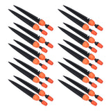 20 Set Multifunctional Spray Dripper Adjustable Irrigation Atomizing Sprinklers Drip Irrigation SystemOrange - Top-Down View