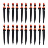 20 Set Multifunctional Spray Dripper Adjustable Irrigation Atomizing Sprinklers Drip Irrigation SystemOrange