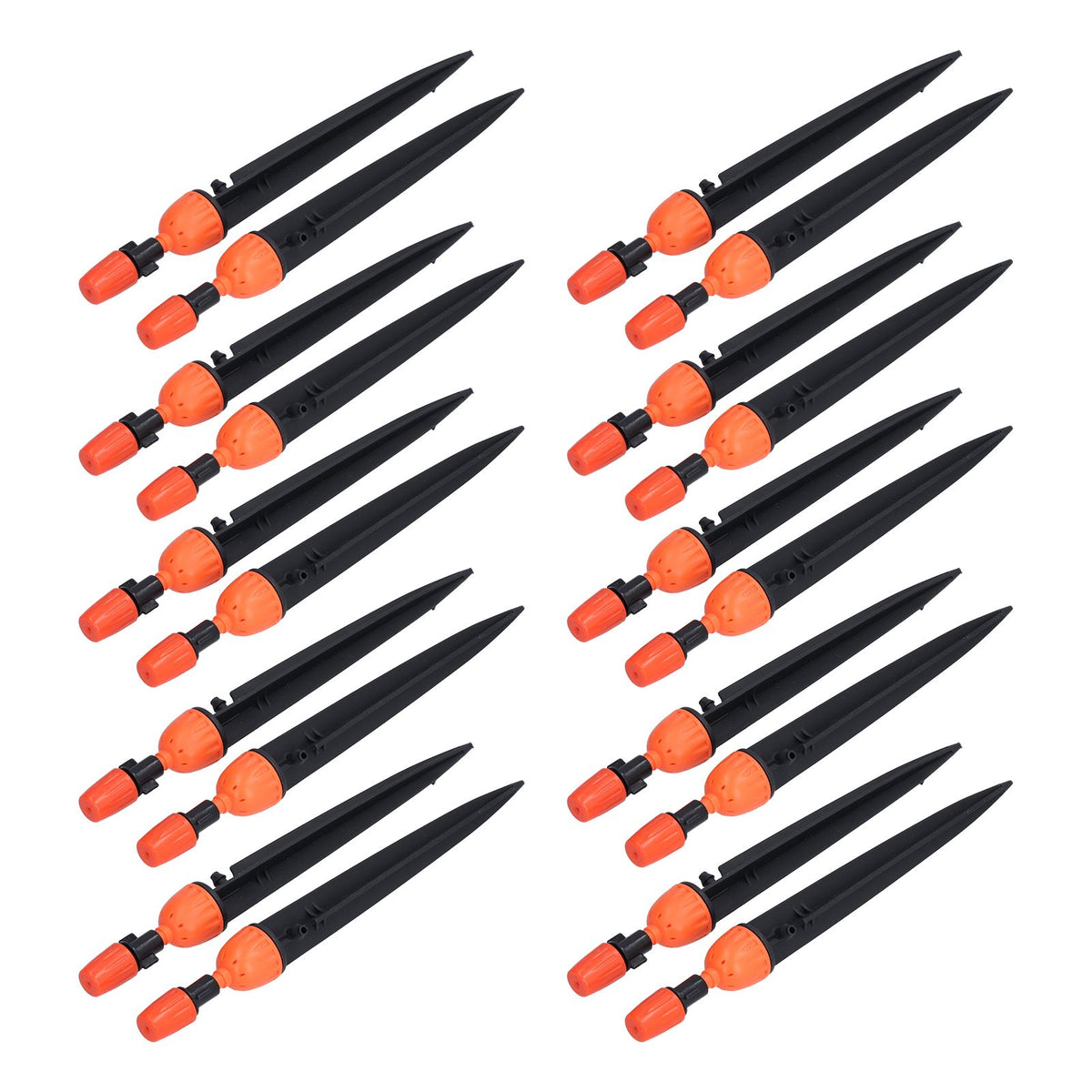 20 Set Multifunctional Spray Dripper Adjustable Irrigation Atomizing Sprinklers Drip Irrigation SystemOrange