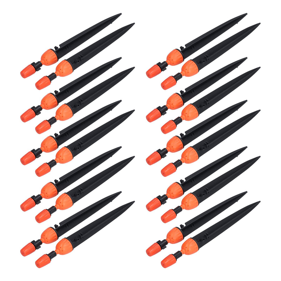 20 Set Multifunctional Spray Dripper Adjustable Irrigation Atomizing Sprinklers Drip Irrigation SystemOrange