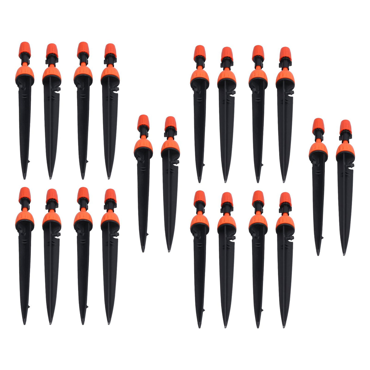 20 Set Multifunctional Spray Dripper Adjustable Irrigation Atomizing Sprinklers Drip Irrigation SystemOrange