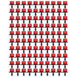 100Pcs 8 Hole Drip Irrigation Emitter Adjustable Drip Irrigation Sprinkler for Garden Greenhouse Courtyard Red