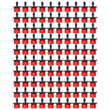 100Pcs 8 Hole Drip Irrigation Emitter Adjustable Drip Irrigation Sprinkler for Garden Greenhouse Courtyard Red
