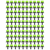 100Pcs 8 Hole Drip Irrigation Emitter Adjustable Drip Irrigation Sprinkler for Garden Greenhouse Courtyard Green