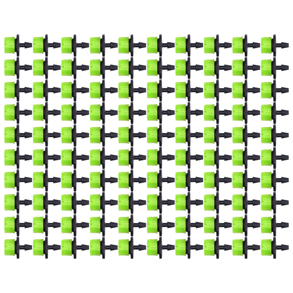 100Pcs 8 Hole Drip Irrigation Emitter Adjustable Drip Irrigation Sprinkler for Garden Greenhouse Courtyard Green