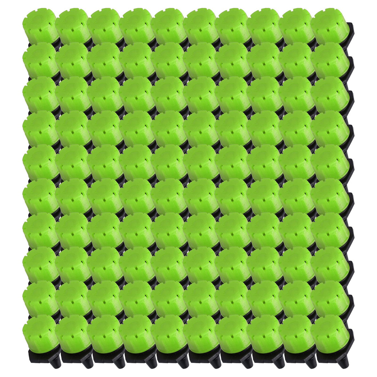 100Pcs 8 Hole Drip Irrigation Emitter Adjustable Drip Irrigation Sprinkler for Garden Greenhouse Courtyard Green