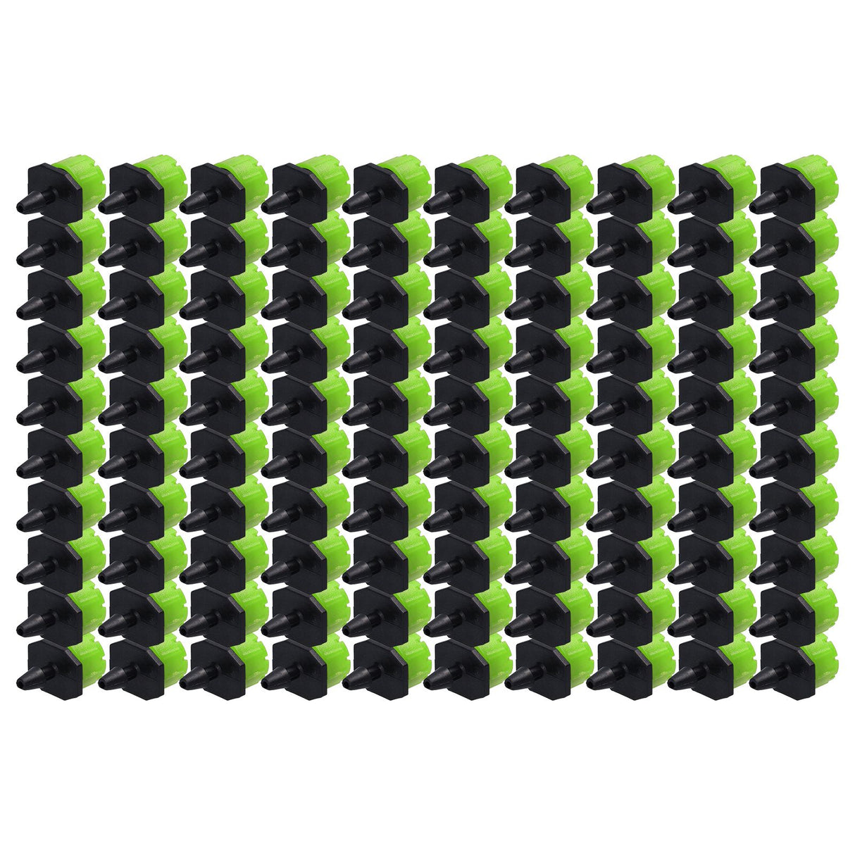 100Pcs 8 Hole Drip Irrigation Emitter Adjustable Drip Irrigation Sprinkler for Garden Greenhouse Courtyard Green