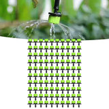 100Pcs 8 Hole Drip Irrigation Emitter Adjustable Drip Irrigation Sprinkler for Garden Greenhouse Courtyard Green - Extra Image