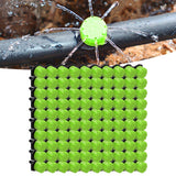 100Pcs 8 Hole Drip Irrigation Emitter Adjustable Drip Irrigation Sprinkler for Garden Greenhouse Courtyard Green - Extra Image