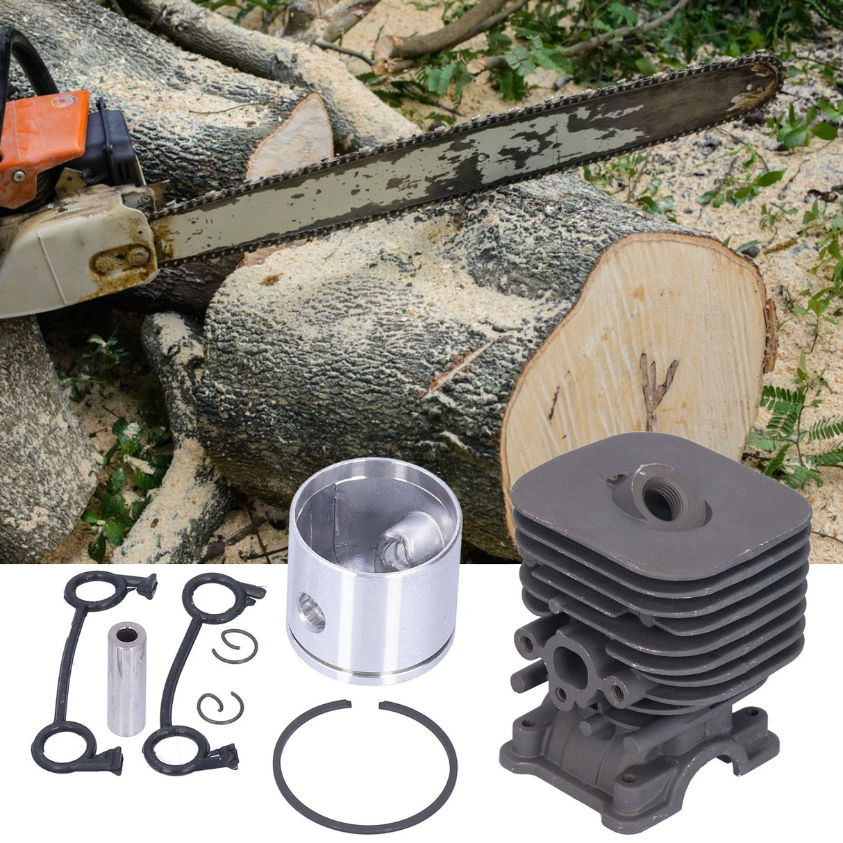 35mm Aluminum Cylinder Piston Ring Kit Replacement Chainsaw Accessory Fit for Husqvarna 125 128