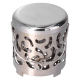 Outdoor Mini Warmer Stainless Steel Camping Stove Portable Warming Stove Cover for Picnic Hiking Barbecue