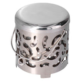 Outdoor Mini Warmer Stainless Steel Camping Stove Portable Warming Stove Cover for Picnic Hiking Barbecue - 45-Degree Angle
