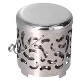 Outdoor Mini Warmer Stainless Steel Camping Stove Portable Warming Stove Cover for Picnic Hiking Barbecue