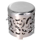 Outdoor Mini Warmer Stainless Steel Camping Stove Portable Warming Stove Cover for Picnic Hiking Barbecue - Close-Up Angle