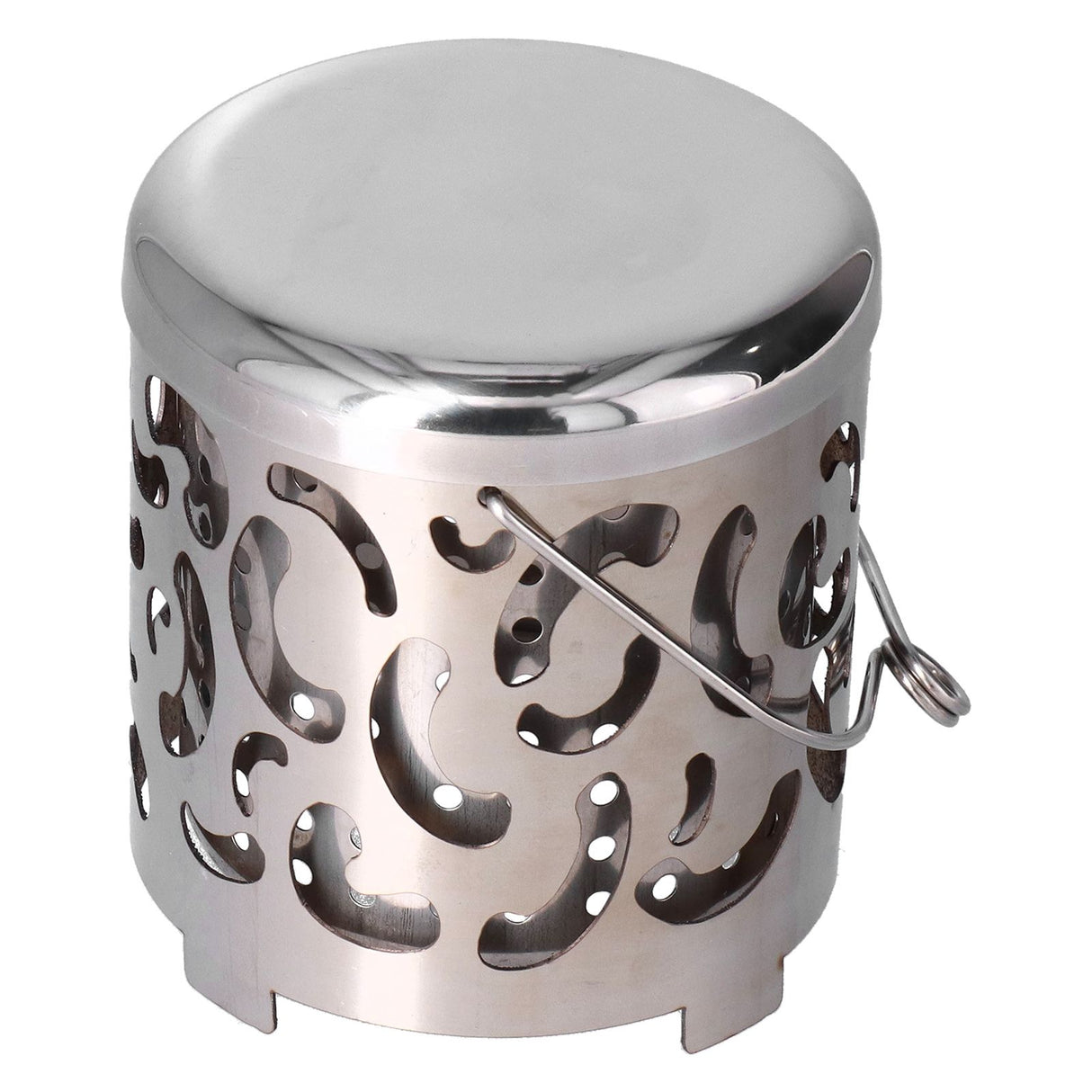 Outdoor Mini Warmer Stainless Steel Camping Stove Portable Warming Stove Cover for Picnic Hiking Barbecue