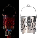 Outdoor Mini Warmer Stainless Steel Camping Stove Portable Warming Stove Cover for Picnic Hiking Barbecue