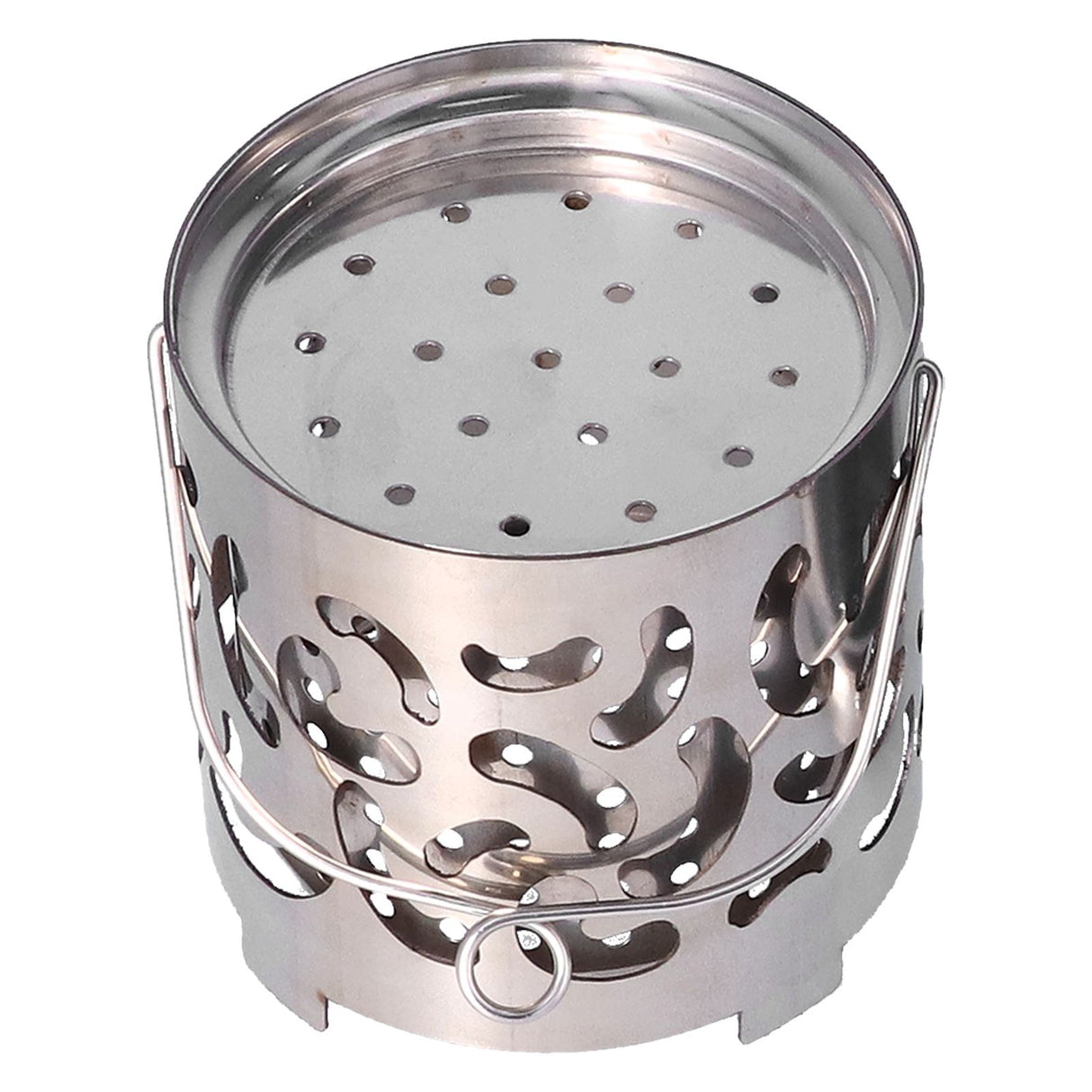 Outdoor Mini Warmer Stainless Steel Camping Stove Portable Warming Stove Cover for Picnic Hiking Barbecue