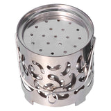 Outdoor Mini Warmer Stainless Steel Camping Stove Portable Warming Stove Cover for Picnic Hiking Barbecue